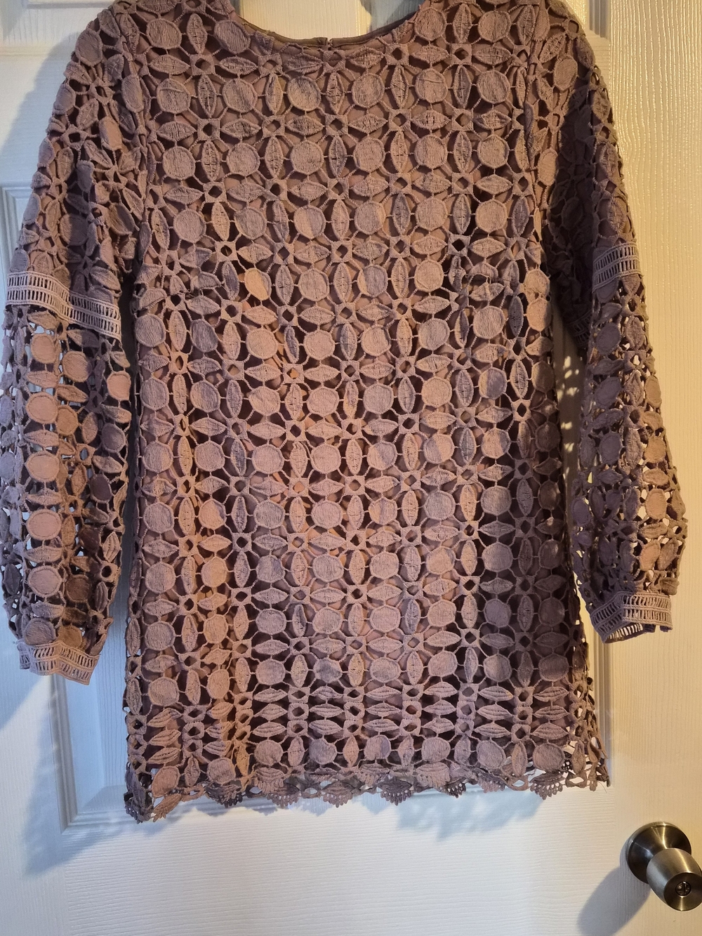 JessaKae Rose Lace 3/4 Sleeve Short Dress